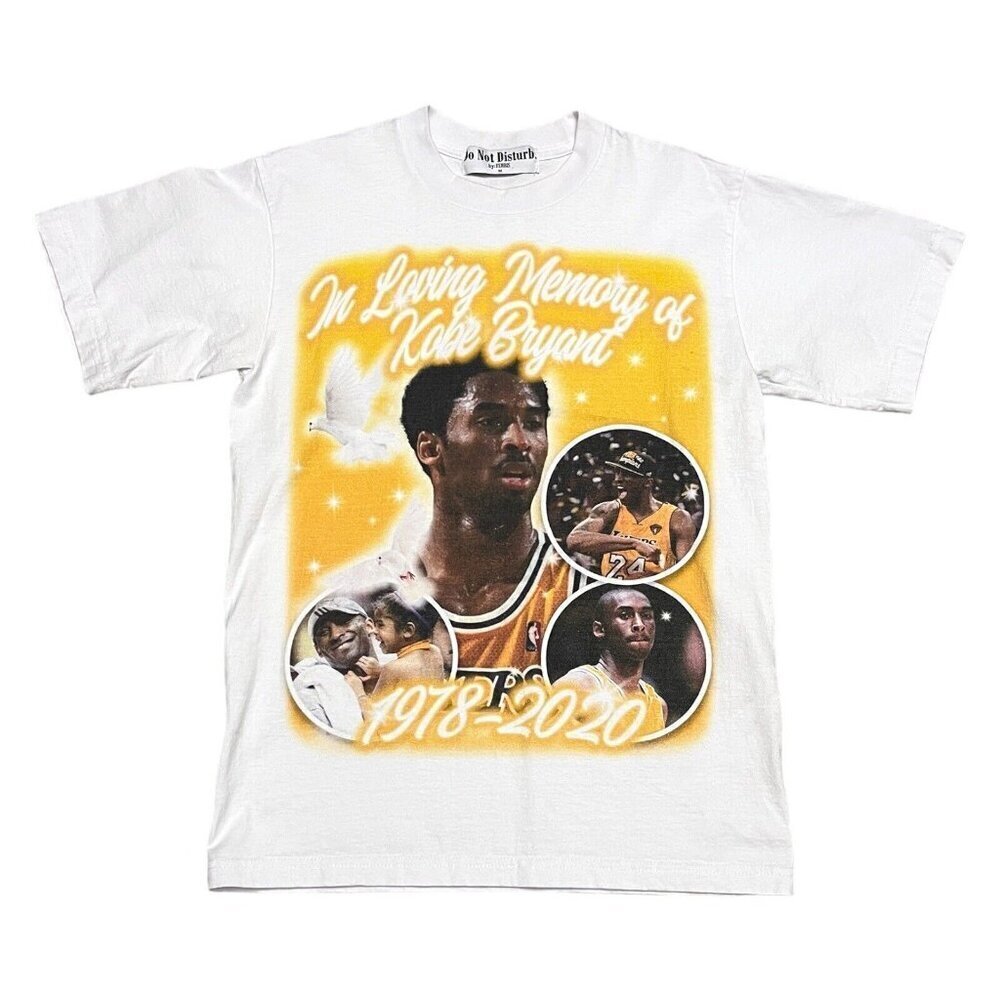 LIMITED EDITION Kobe Bryant Airbrush RIP Do Not Disturb LA Lakers T Shirt Medium